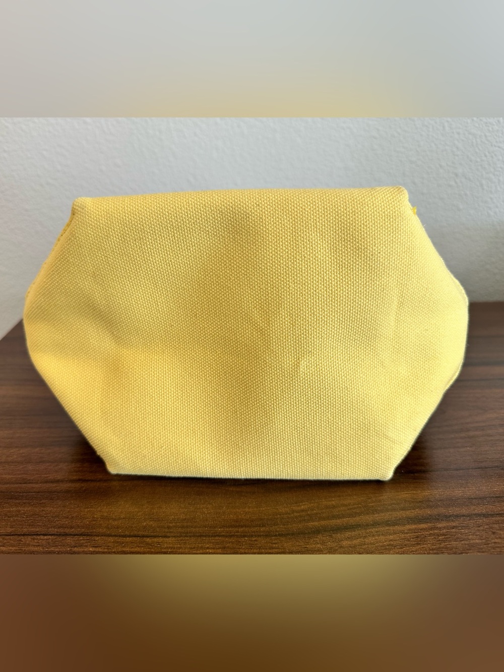 Ralph Lauren Navy Canvas Mini Tote with Yellow Trim - Picture 3 of 8